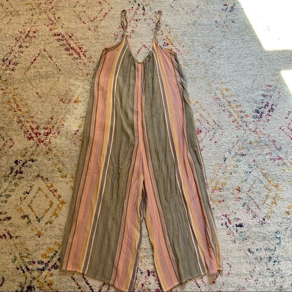 UO Shapeless Gauzy Striped Jumpsuit - Picture 5 of 8
